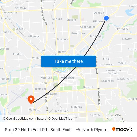 Stop 29 North East Rd - South East side to North Plympton map