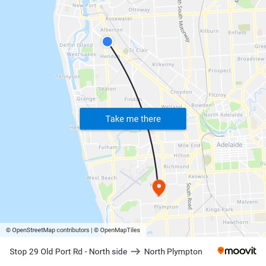 Stop 29 Old Port Rd - North side to North Plympton map