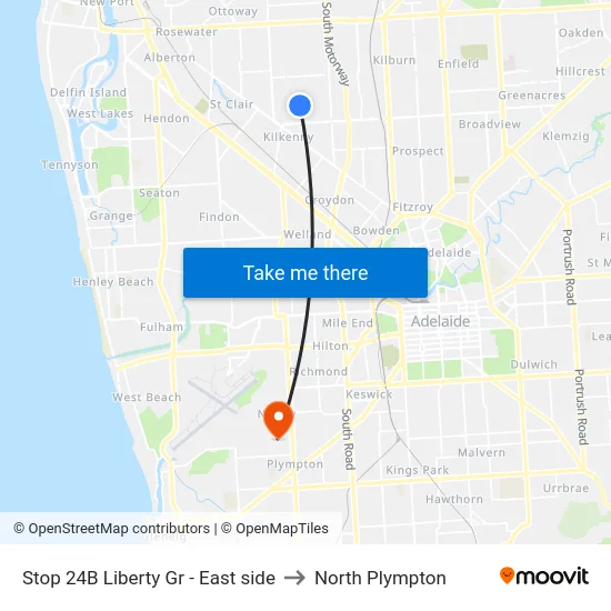 Stop 24B Liberty Gr - East side to North Plympton map