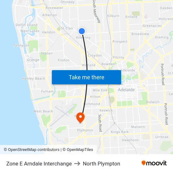 Zone E Arndale Interchange to North Plympton map