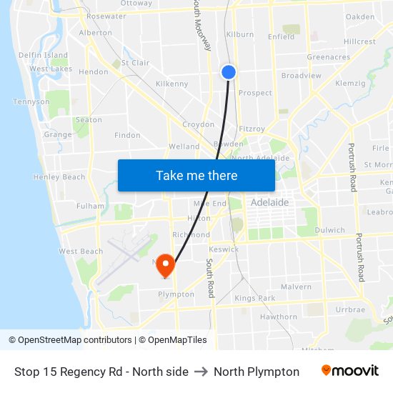 Stop 15 Regency Rd - North side to North Plympton map