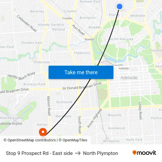 Stop 9 Prospect Rd - East side to North Plympton map