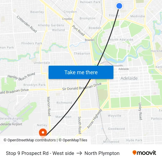 Stop 9 Prospect Rd - West side to North Plympton map