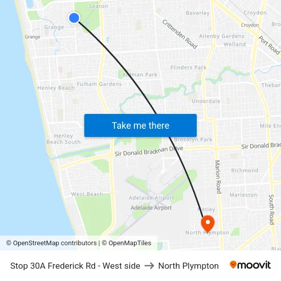 Stop 30A Frederick Rd - West side to North Plympton map