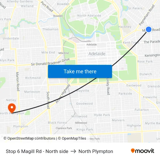 Stop 6 Magill Rd - North side to North Plympton map