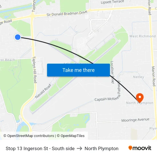 Stop 13 Ingerson St - South side to North Plympton map