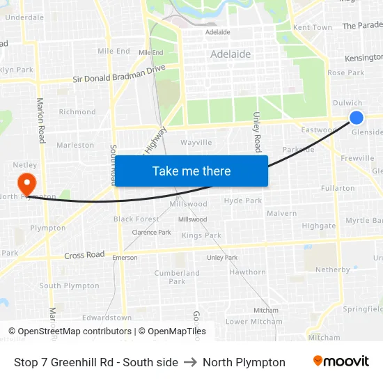 Stop 7 Greenhill Rd - South side to North Plympton map