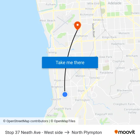 Stop 37 Neath Ave - West side to North Plympton map