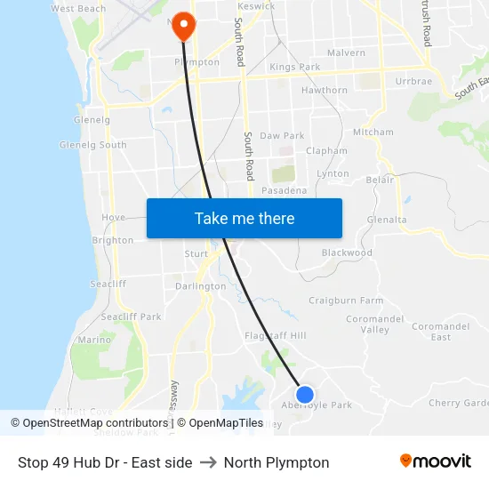 Stop 49 Hub Dr - East side to North Plympton map
