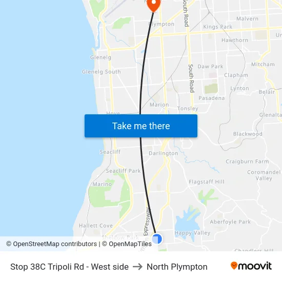 Stop 38C Tripoli Rd - West side to North Plympton map