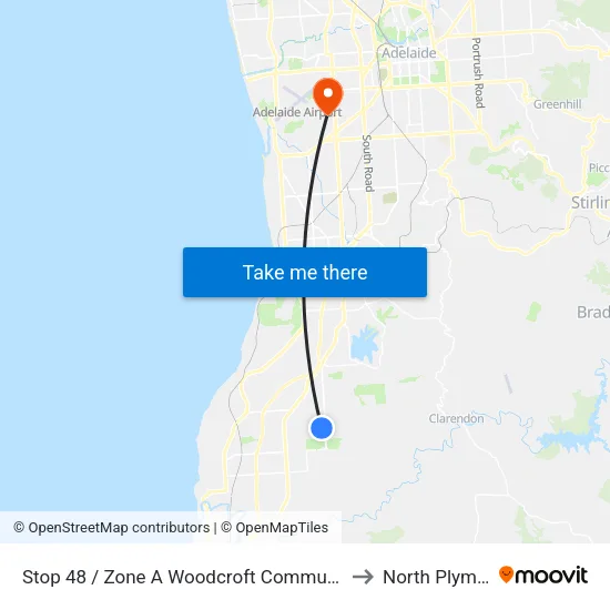 Stop 48 / Zone A Woodcroft Community Centre to North Plympton map