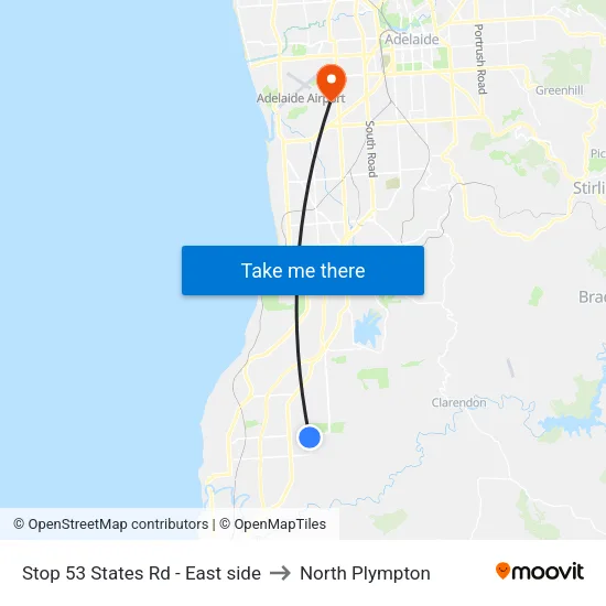 Stop 53 States Rd - East side to North Plympton map