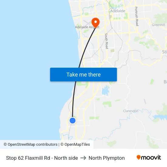 Stop 62 Flaxmill Rd - North side to North Plympton map