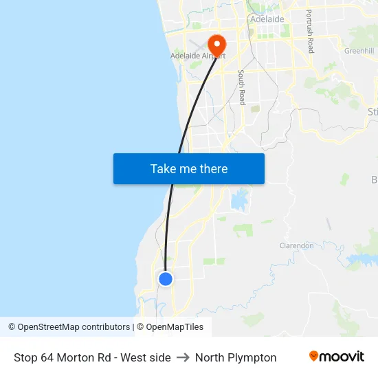 Stop 64 Morton Rd - West side to North Plympton map
