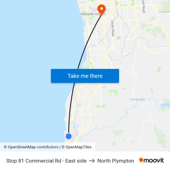 Stop 81 Commercial Rd - East side to North Plympton map