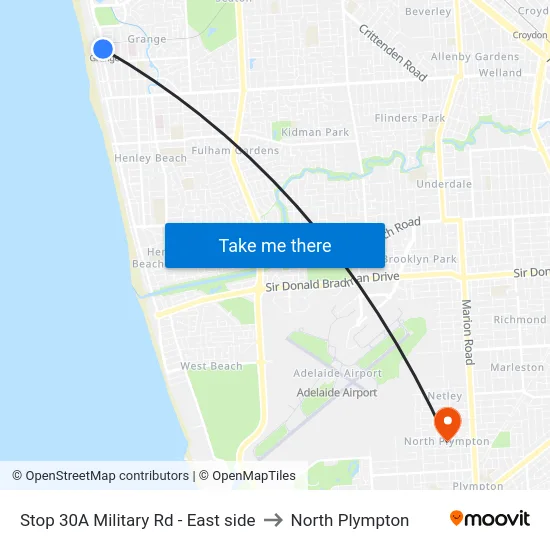 Stop 30A Military Rd - East side to North Plympton map