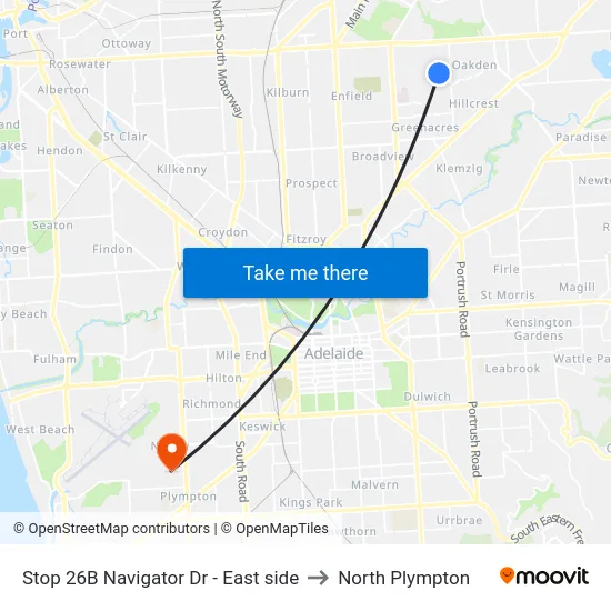 Stop 26B Navigator Dr - East side to North Plympton map