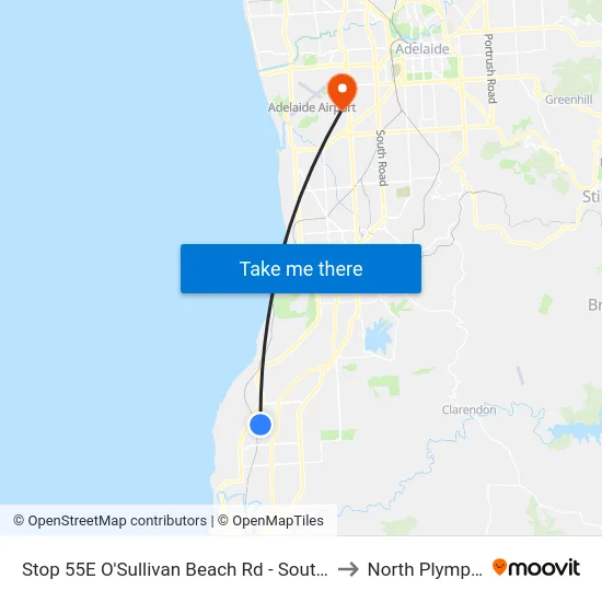 Stop 55E O'Sullivan Beach Rd - South side to North Plympton map
