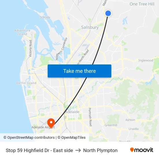 Stop 59 Highfield Dr - East side to North Plympton map