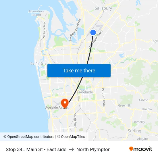 Stop 34L Main St - East side to North Plympton map
