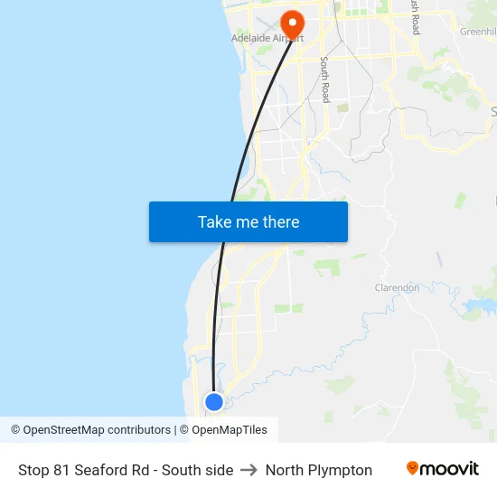 Stop 81 Seaford Rd - South side to North Plympton map