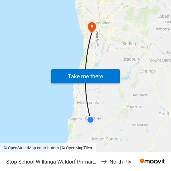 Stop School Willunga Waldorf Primary School Jay Dr to North Plympton map