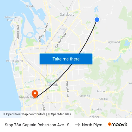 Stop 78A Captain Robertson Ave - South side to North Plympton map