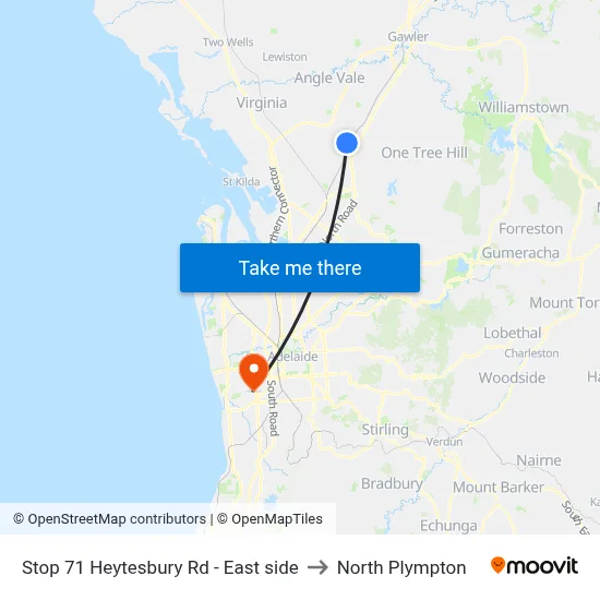 Stop 71 Heytesbury Rd - East side to North Plympton map