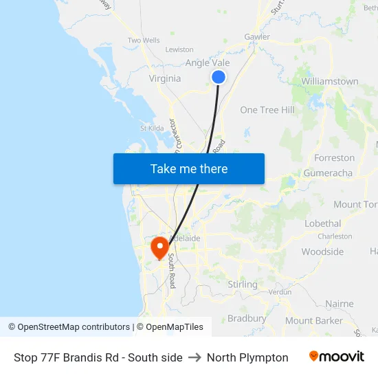 Stop 77F Brandis Rd - South side to North Plympton map