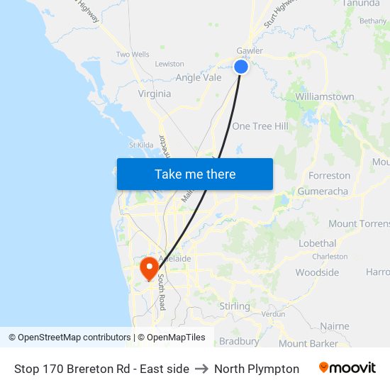 Stop 170 Brereton Rd - East side to North Plympton map