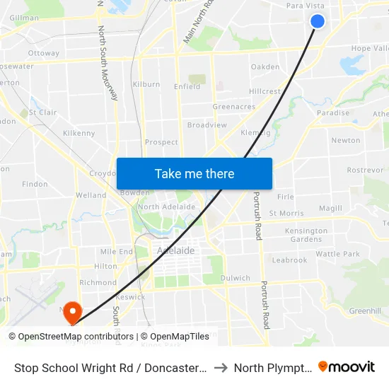Stop School Wright Rd / Doncaster Ave to North Plympton map