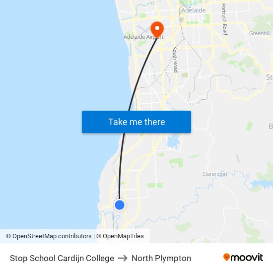 Stop School Cardijn College to North Plympton map