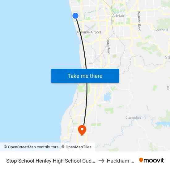 Stop School Henley High School Cudmore Tce to Hackham West map