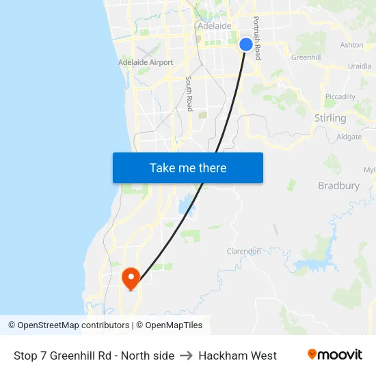 Stop 7 Greenhill Rd - North side to Hackham West map