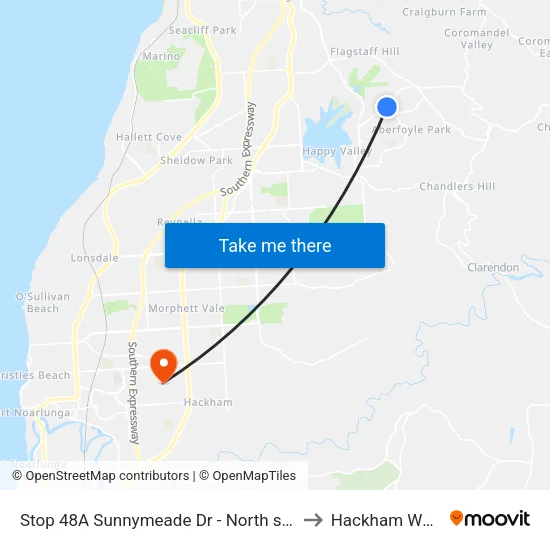 Stop 48A Sunnymeade Dr - North side to Hackham West map