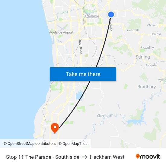 Stop 11 The Parade - South side to Hackham West map