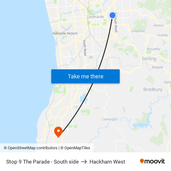 Stop 9 The Parade - South side to Hackham West map