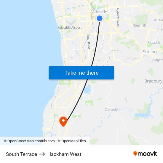 South Terrace to Hackham West map