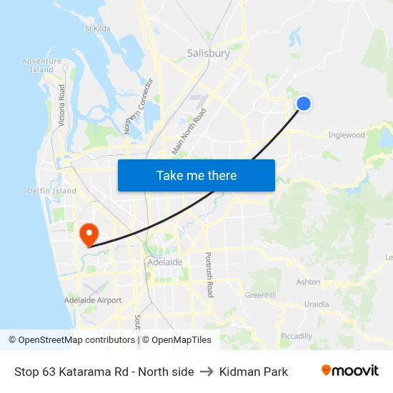Stop 63 Katarama Rd - North side to Kidman Park map