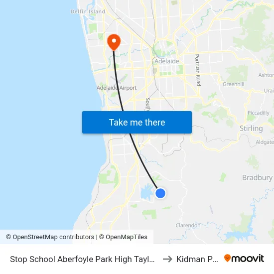 Stop School Aberfoyle Park High Taylors Rd to Kidman Park map
