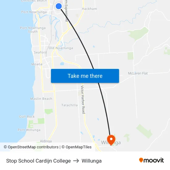 Stop School Cardijn College to Willunga map