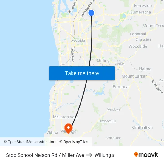 Stop School Nelson Rd / Miller Ave to Willunga map