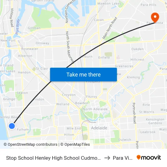 Stop School Henley High School Cudmore Tce to Para Vista map