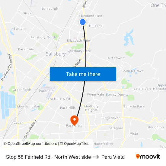Stop 58 Fairfield Rd - North West side to Para Vista map
