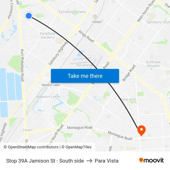 Stop 39A Jamison St - South side to Para Vista map