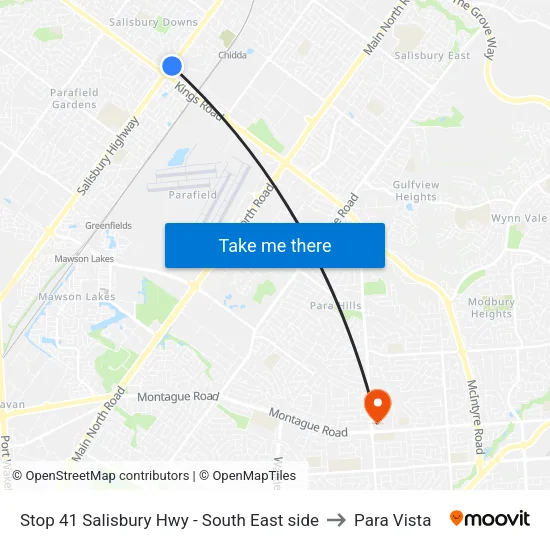 Stop 41 Salisbury Hwy - South East side to Para Vista map