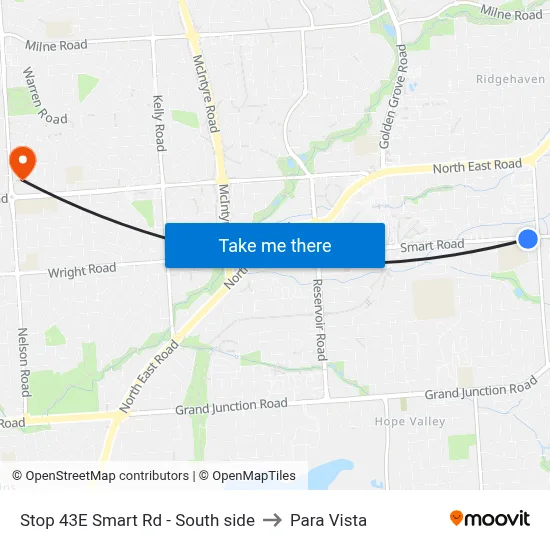 Stop 43E Smart Rd - South side to Para Vista map