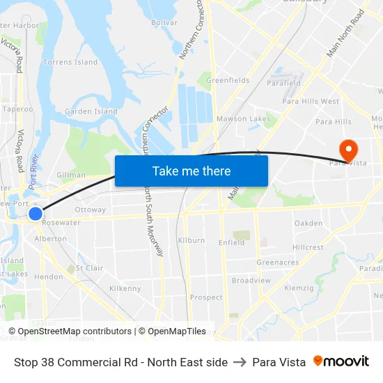 Stop 38 Commercial Rd - North East side to Para Vista map