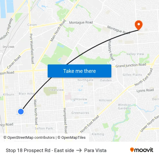 Stop 18 Prospect Rd - East side to Para Vista map