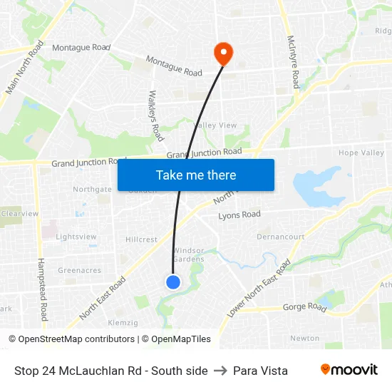 Stop 24 McLauchlan Rd - South side to Para Vista map